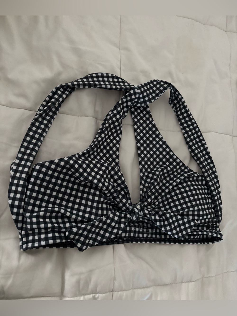 ▪️Albion Fit Black Check
Top Knot Bikini Halter
Gingham Checkerboard Swim Top M - Picture 9 of 12